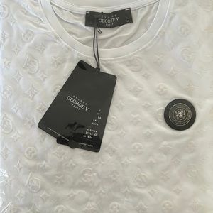 George V Mens Luxe White T-Shirt